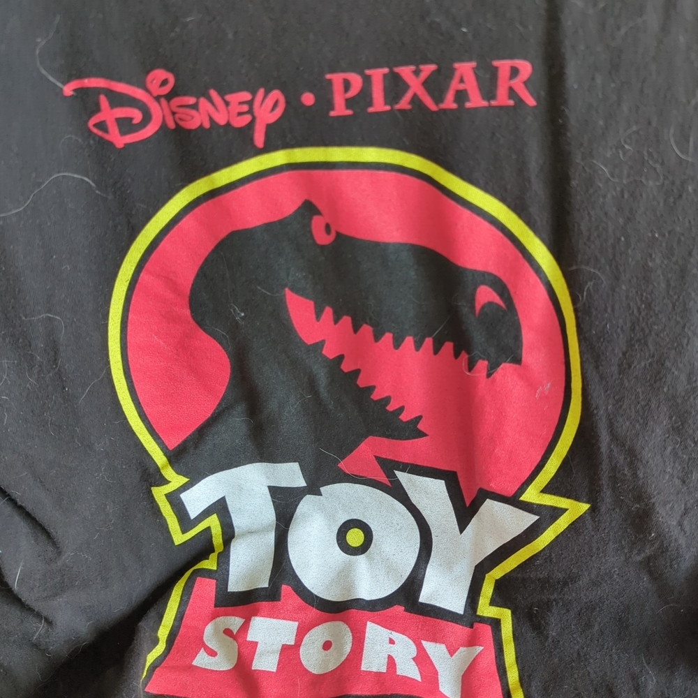 Disney Toy Story Small Black and Red Women's T-shirt Rex Jurassic Park Used